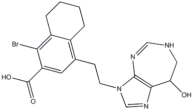 3-(2-(3-carboxy-4-bromo-5,6,7,8-tetrahydronaphthyl)ethyl)-3,6,7,8-tetrahydroimidazo(4,5-d)(1,3)diazepin-8-ol Struktur