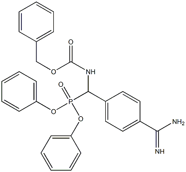 diphenyl (N-(benzyloxycarbonyl)amino)(4-amidinophenyl)methane phosphonate Struktur