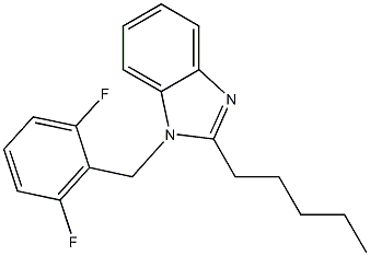 1-(2,6-difluorobenzyl)-2-arylbenzimidazole Struktur