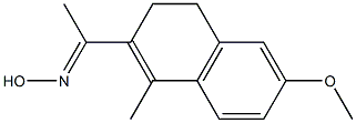 1-methyl-2-(1-hydroxyiminoethyl)-6-methoxy-3,4-dihydronaphthalene Struktur