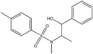 2-(N-methyl-N-(4-toluenesulfonyl)amino)-1-phenylpropan-1-ol Struktur