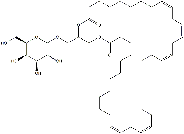 1,2-dilinolenoyl-3-galactopyranosylglycerol Struktur