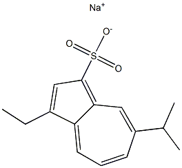 sodium 3-ethyl-7-isopropyl-1-azulenesulfonate Struktur