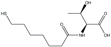 N-(7-mercaptoheptanoyl)threonine Struktur