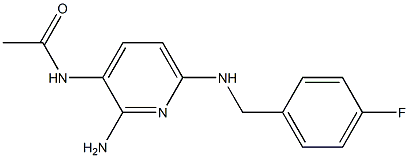 2-amino-3-acetylamino-6-(4-fluorobenzylamino)pyridine Struktur