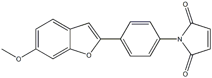 2-(4-N-maleimidophenyl)-6-methoxybenzofuran Struktur