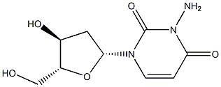 3-amino-2'-deoxyuridine Struktur