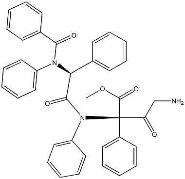 N-(benzoyl)diphenylglycyl-diphenylglycyl-glycine methyl ester Struktur