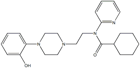 N-(2-(4-(2-hydroxyphenyl)-1-piperazinyl)ethyl)-N-(2-pyridinyl)cyclohexanecarboxamide Struktur