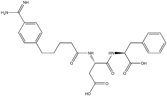 5-(4-amidinophenyl)pentanoyl-aspartyl-phenylalanine Struktur