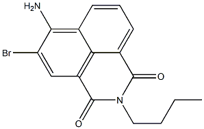 4-amino-3-bromo-N-butyl-1,8-naphthalenedicarboximide Struktur