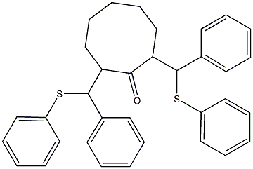 2,8-BIS((ALPHA-PHENYLTHIO)BENZYL)CYCLOOCTANONE Struktur