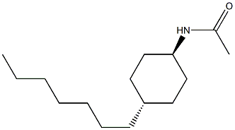 TRANS-N-ACETYL-4-N-HEPTYLCYCLOHEXYLAMINE Struktur