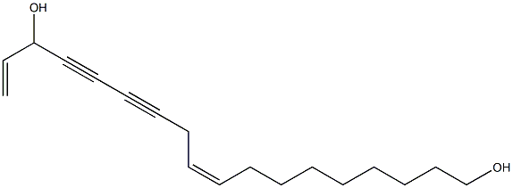 CIS-9,17-OCTADECADIENE-12,14-DIYNE-1,16-DIOL Struktur