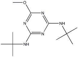 2-METHOXY-4,6-BIS(TERT-BUTYLAMINO)-S-TRIAZINE Struktur