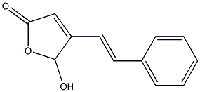 5-HYDROXY-4-(2-PHENYL-(E)-ETHENYL)-2(5H)-FURANONE Struktur