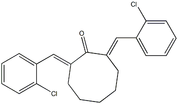 2,8-BIS(2-CHLOROBENZYLIDENE)-CYCLOOCTANONE Struktur