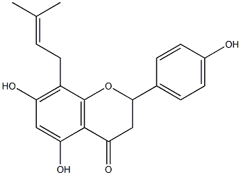 5,7,4'-TRIHYDROXY-8-PRENYLFLAVANONE Struktur