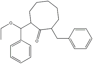 2-(ALPHA-ETHOXYBENZYL)-8-BENZYLCYCLOOCTANONE Struktur