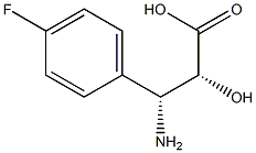 (2R,3R)-3-Amino-3-(4-fluoro-phenyl)-2-hydroxy-propanoic acid Struktur