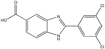 2-(3,5-Dichlorophenyl)-1H-benzimidazole-5-carboxylic acid Struktur