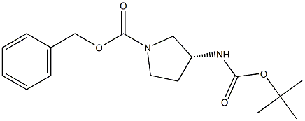 (r)-n-cbz-3-boc-amino Pyrrolidine Struktur