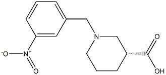 (3R)-1-(3-nitrobenzyl)piperidine-3-carboxylic acid Struktur