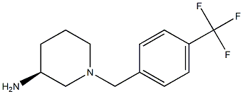 (3S)-1-[4-(trifluoromethyl)benzyl]piperidin-3-amine Struktur