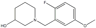 1-(2-fluoro-5-methoxybenzyl)piperidin-3-ol Struktur