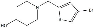 1-[(4-bromothiophen-2-yl)methyl]piperidin-4-ol Struktur