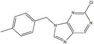 2-chloro-9-(4-methylbenzyl)-9H-purine Struktur