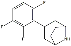 3-(2,3,6-trifluorophenyl)-8-azabicyclo[3.2.1]octane Struktur