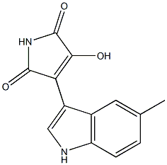 3-hydroxy-4-(5-methyl-1H-indol-3-yl)-1H-pyrrole-2,5-dione Struktur