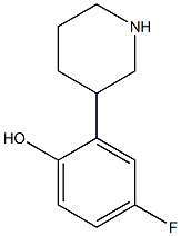 4-fluoro-2-piperidin-3-ylphenol Struktur