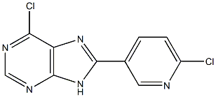 6-chloro-8-(6-chloropyridin-3-yl)-9H-purine Struktur