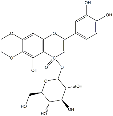 Cirsiliol-4-monoglucoside Struktur