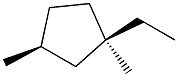 1,cis-3-dimethyl-1-ethylcyclopentane Struktur