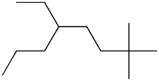 2,2-dimethyl-5-ethyloctane Struktur