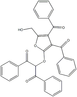 (2S,3S,4S)-TETRABENZOYL-2-(HYDROXYMETHYL)-5-METHOXYFURAN Struktur