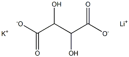 potassium lithium tartrate Struktur