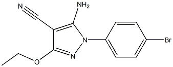 5-AMINO-1-(4-BROMOPHENYL)-3-ETHOXY-1H-PYRAZOLE-4-CARBONITRILE Struktur