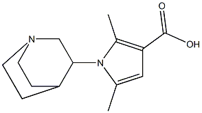 1-(1-AZABICYCLO[2.2.2]OCT-3-YL)-2,5-DIMETHYL-1H-PYRROLE-3-CARBOXYLIC ACID Struktur