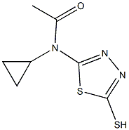 N-CYCLOPROPYL-N-(5-MERCAPTO-1,3,4-THIADIAZOL-2-YL)ACETAMIDE Struktur