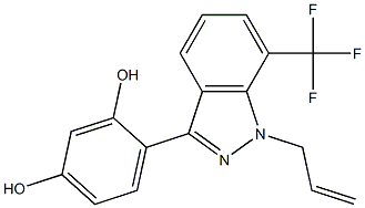 4-(1-ALLYL-7-(TRIFLUOROMETHYL)-1H-INDAZOL-3-YL)BENZENE-1,3-DIOL Struktur