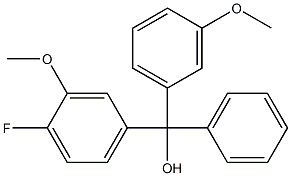 3,3''-DIMETHOXY-4''-FLUOROTRITYL ALCOHOL 95% Struktur