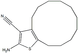 2-AMINO-4,5,6,7,8,9,10,11,12,13-DECAHYDROCYCLODODECA[B]THIOPHENE-3-CARBONITRILE Struktur