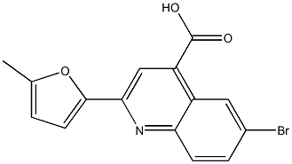 6-BROMO-2-(5-METHYL-2-FURYL)QUINOLINE-4-CARBOXYLIC ACID Struktur