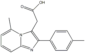 2 - (4 - METHYLPHENYL) - 5 -METHYLIMIDAZO[1,2 - A] PYRIDINE - 3  ACETICACID Struktur