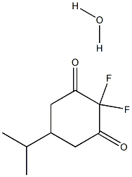 2,2-DIFLUORO-5-ISOPROPYL-1,3-CYCLOHEXANEDIONE MONOHYDRATE Struktur