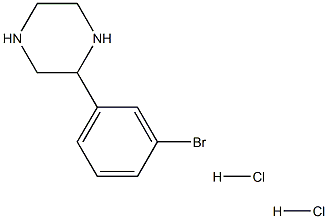 2-(3-Bromo-phenyl)-piperazine 2HCl Struktur